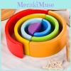 Layer Wooden Seven Rainbow Arch Blocks For Children Learning And Development