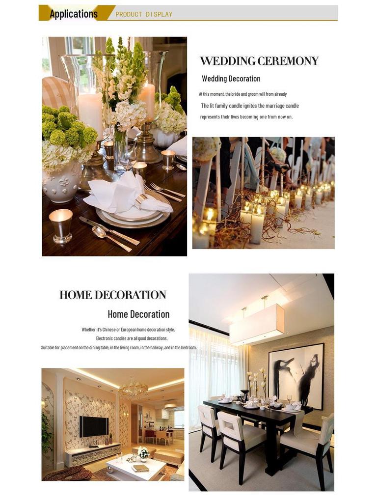 Перезаряжаемая светодиодная свеча с 10-кнопочным пультом дистанционного управления и имитацией качающегося пламени для романтических предложений и вечеринок