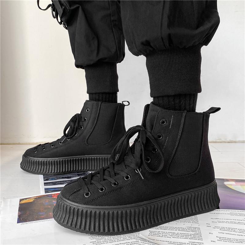 Зимние ботинки высокого качества на массивной платформе, сохраняющие тепло, мужские ботинки, трендовая обувь для уличной ходьбы