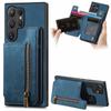 D15 Чехол для Samsung Galaxy S24 Ultra Слот для карт Кожа+ТПУ Молния Подставка Ретро Чехол для телефона