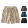 Мужские шорты с завязками на талии, однотонные, свободного кроя, быстросохнущие, спортивные шорты, прямые брюки длиной до колена