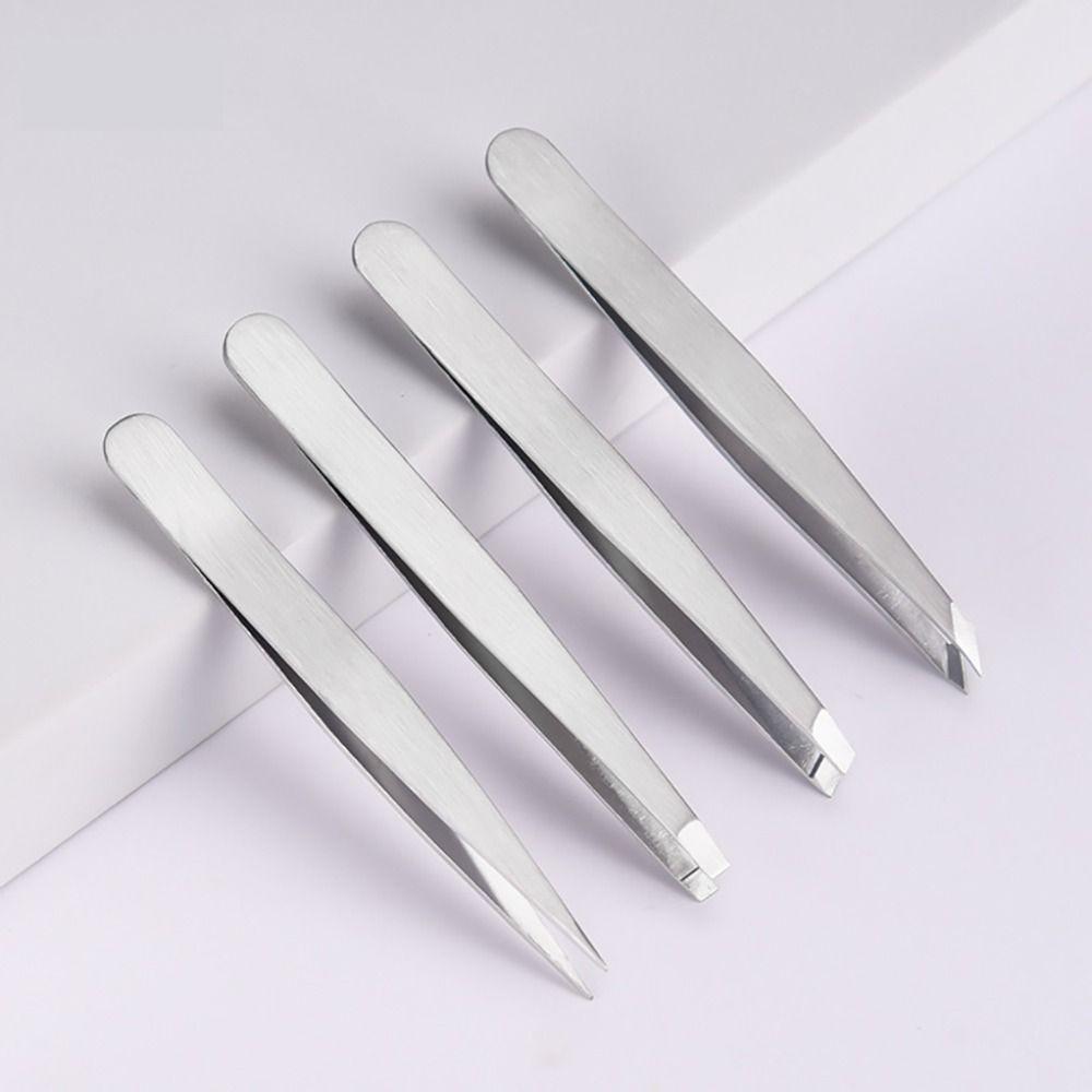 4 Piece Eyebrow Hair Pluckers Stick False Eyelashes Eyebrow Trimming Clip Beauty Tools Tweezers Set