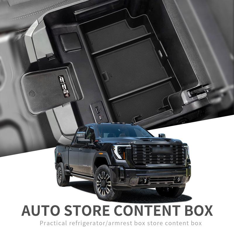 Для GMC Sierra -2024 Модификация подлокотника, ящик для хранения, ящик для складывания и организации, автомобильные внутренние аксессуары