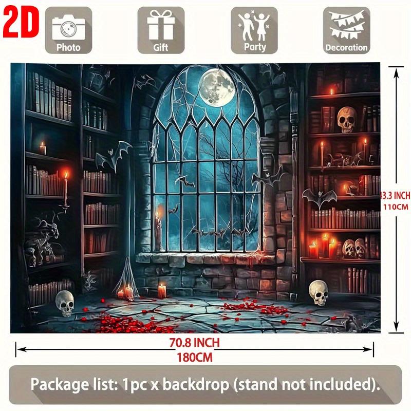 2D Plane - 2D Plane - A 2D plane banner with Gothic theme design, suitable for parties, including moonlight windows