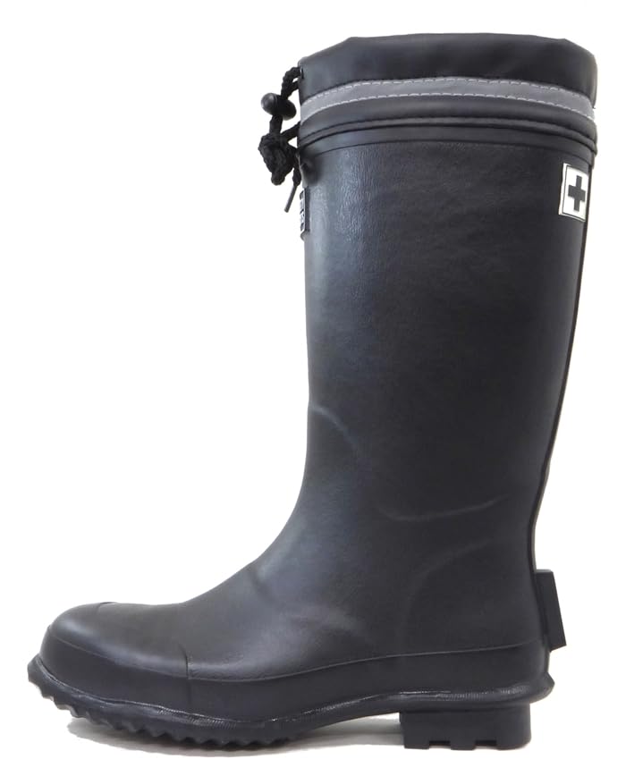 Safety Alkali Safety Rubber Large [Rikioh] Shoes, Resistant, Boots, Men's, Black,