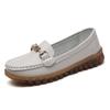 Fashion New Women's Leather Loafers Light Flat Spring Moccasin Casual Shoes for Work Plus Size Mom Walking Non-slip Shoes