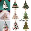Rinhoo Fashion Zircon Christmas Tree Green Tree Brooch Pins Christmas New Year Gift Jewelry Gift