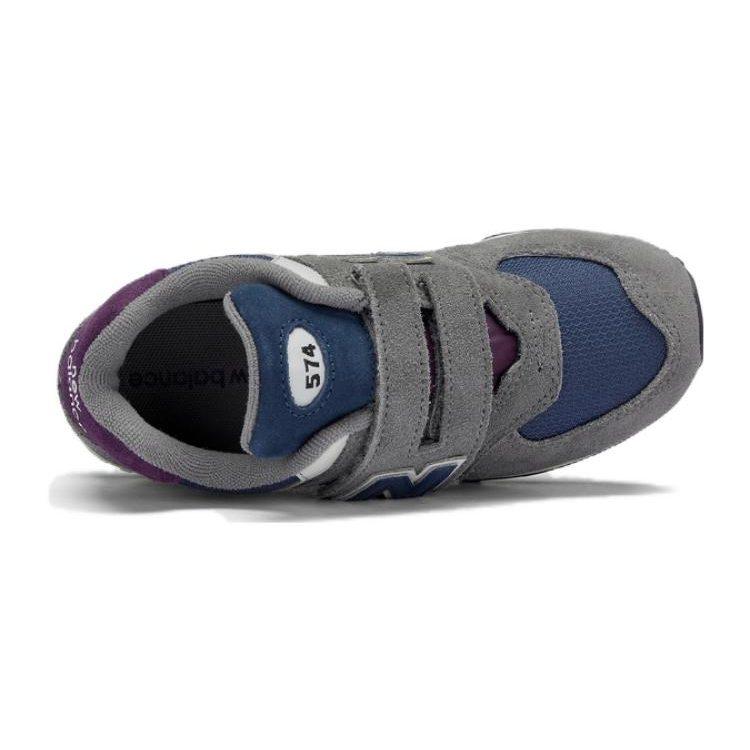 New Balance Амортизирующие Низкие Детские Беговые Кроссовки Серый Синий Детские PV574KGN