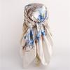 90 * 90cm New Silk Scarf Women'S Spring And Summer Decorative Scarf Sunscreen Travel Shawl Autumn And Winter Scarf Thin Edition