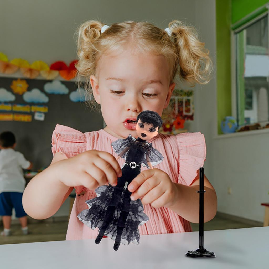 25 см Wednesday Addams Милая фигурка Детские игрушки Семейка Аддамс Аниме BJD Кукла Украшение комнаты DIY Модель Подарки на день рождения