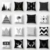 Alphabet Arrow Black and White Decorative Pillowcase Car Ornaments Office Living Room Sofa Home Pillowcase