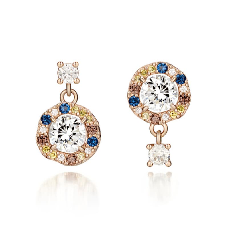 ELLE Jewelry Vintage 14K Decalcomania Earrings (Gold Pin) ELGPEE242