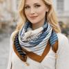 Magnetic Buckle Cotton Square Scarf Soft Cotton Hijab Wraps Fashion Headwear Soft Shawl  Girl Women