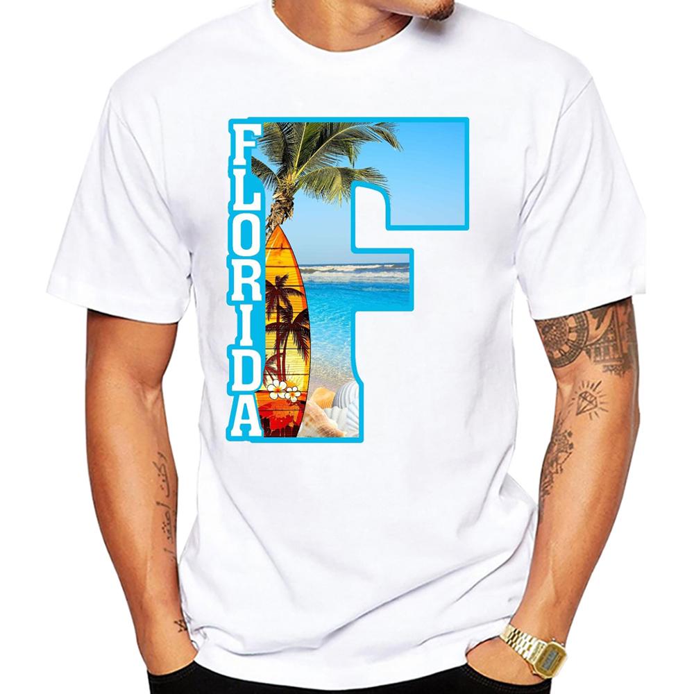 Rotre Beach Scene Cars Tattoo Men T Shirt Vintage Beach Bus Surf Sport Cloth Retro Surfing Board Tops Hipster Boy Tees