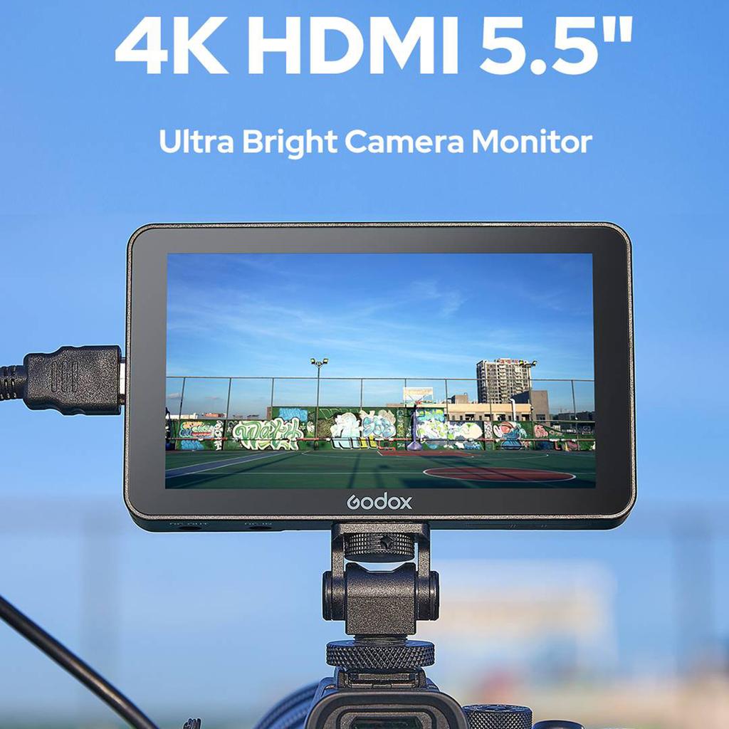 Godox GM6S 5.5 Inch 4K Camera Monitor 1200nit Ultra-bright Video Monitor for DSLR Camera 1920 *