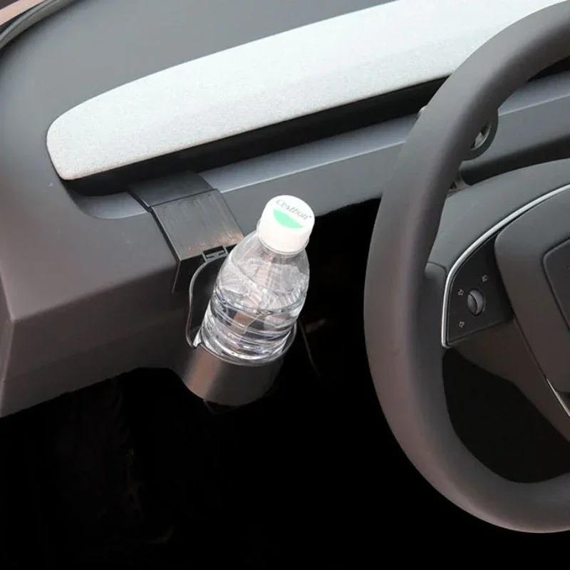 Dashboard Cup Holder For Tesla Model 3 Highland Model Y Juniper Phone Card Storage Organizer Dashboard Left ABS Car Accessories