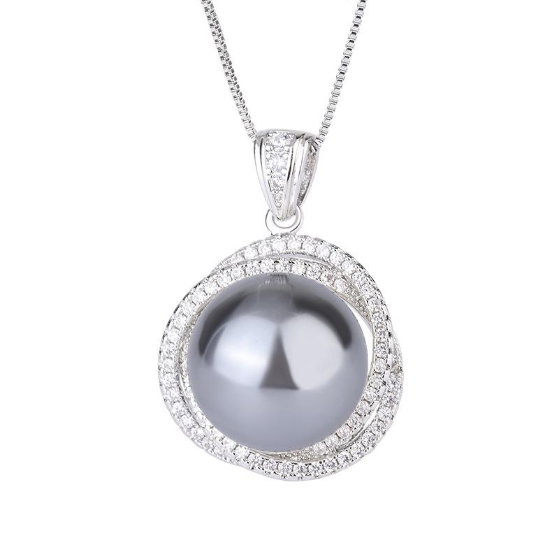 Серьги с имитацией пресноводного жемчуга, серьги-гвоздики, модное кольцо с жемчугом «клевер», ожерелье с подвеской из таитянского жемчуга, цепочка на ключицу