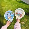 Portable Cartoon Folding Fan Kawaii Creative Foldable Fan Cool Summer Hand Fan Flying Disk Pocket Cloth Fan Gifts For Kids