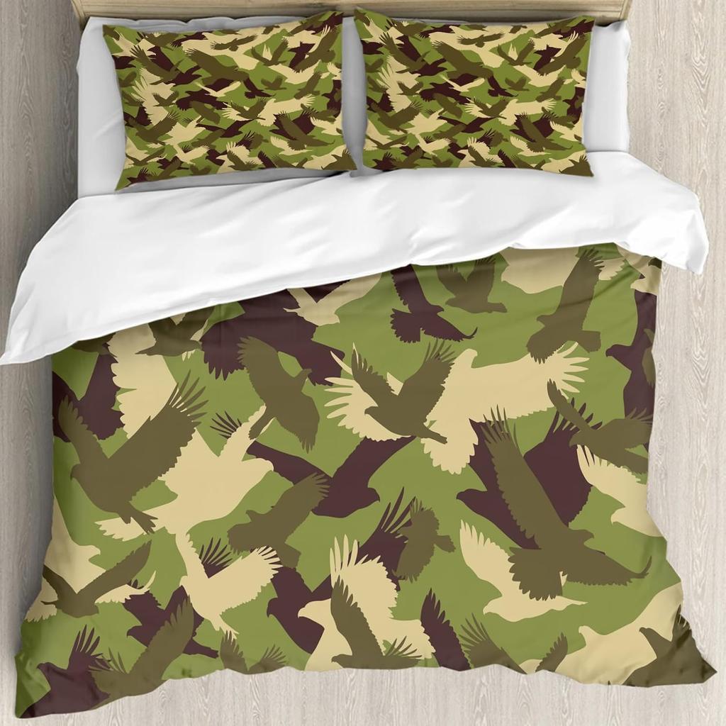Комплект постельного белья с камуфляжным рисунком, Комплект bedding с камуфляжем для детской, комнаты подростка, мальчиков, девочек, Пододеяльник с камуфляжным узором с 1 наволочкой 75*50