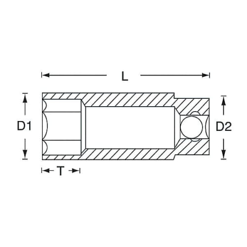 SIGNET 3/8" Drive 9/16" Deep Socket 12204