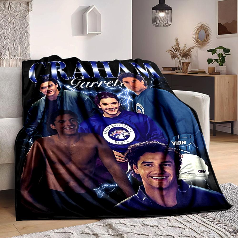 1Pc Garrett Graham Sports Team Blanket Soft And Comfortable Casual Warm Camping Travel Christmas Halloween Xmas Gift M92451