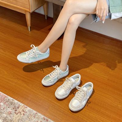 Атласные туфли весна и лето новые повседневные кеды женские кожаные маленькие белые туфли в студенческом стиле одинарные туфли