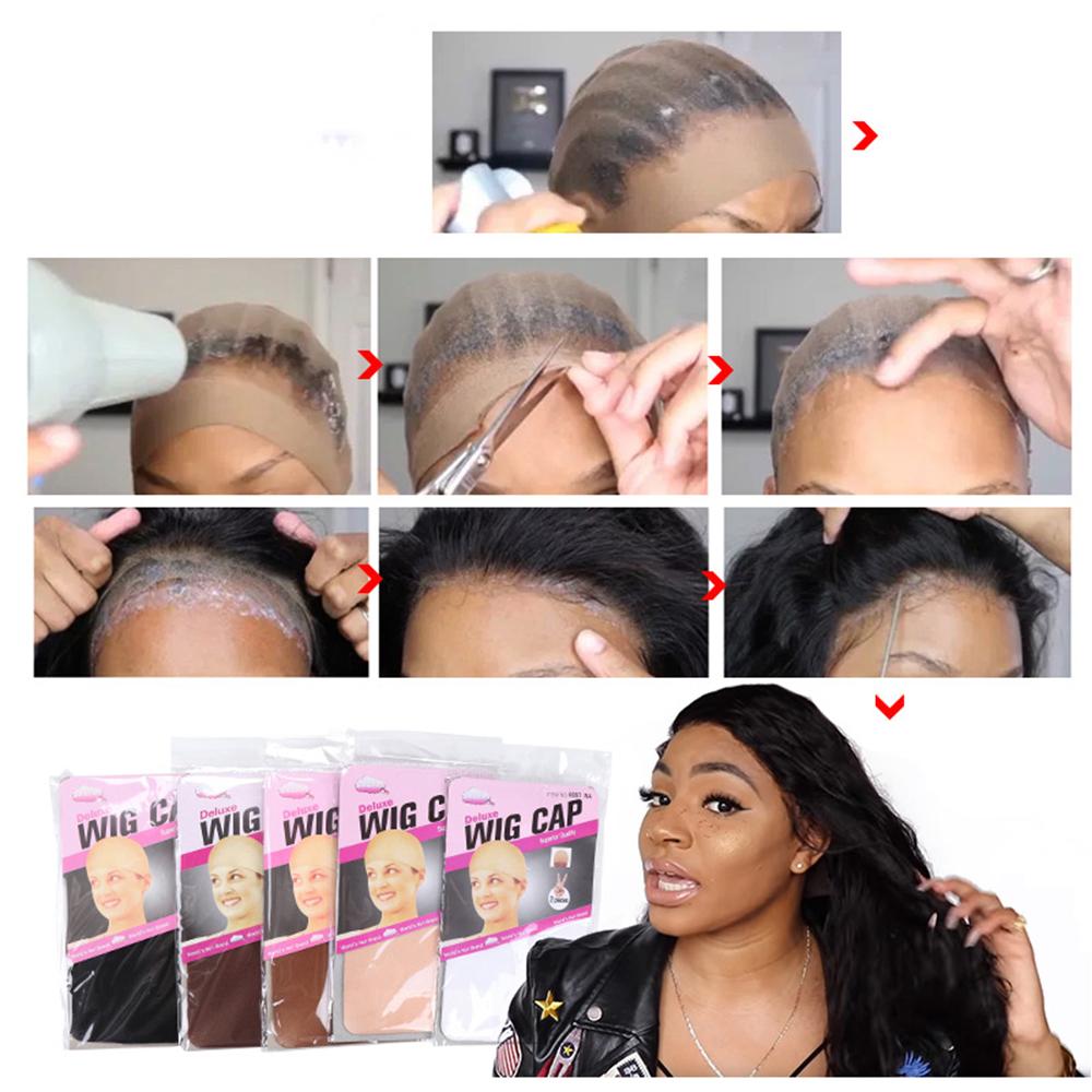 2 шт./лот коричневые плетеные растягивающиеся черные сетчатые чулки сетка для волос парик шапочка аксессуары для волос