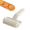 Pie Dough Roller, 12x19x4cm, Mesh Roller, Pizza Cutter, Baking Tool, Pastry Tool, Kitchen Tool, Plastic, Multi-Function Tool (Beige)