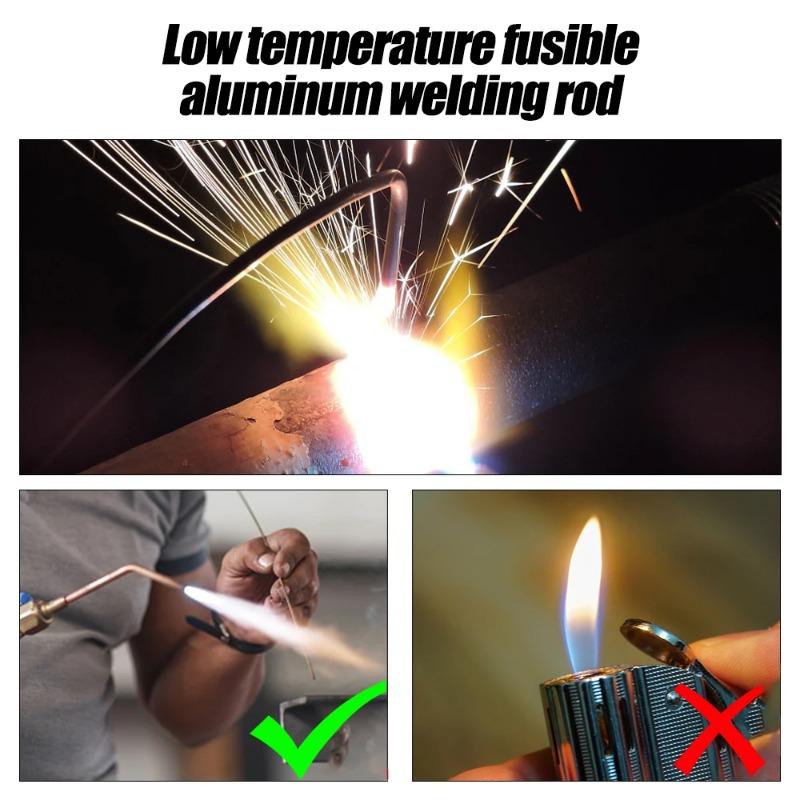 Низкотемпературная легкоплавкая сварочная проволока 1,6/2,0 мм, универсальная проволока с алюминиевой сердцевиной из нержавеющей стали, без припоя, сварочная проволока