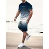 Summer Men's Fashion Street T-shirt and Shorts 3D Set Short Sleeve Men's Print Top Sports