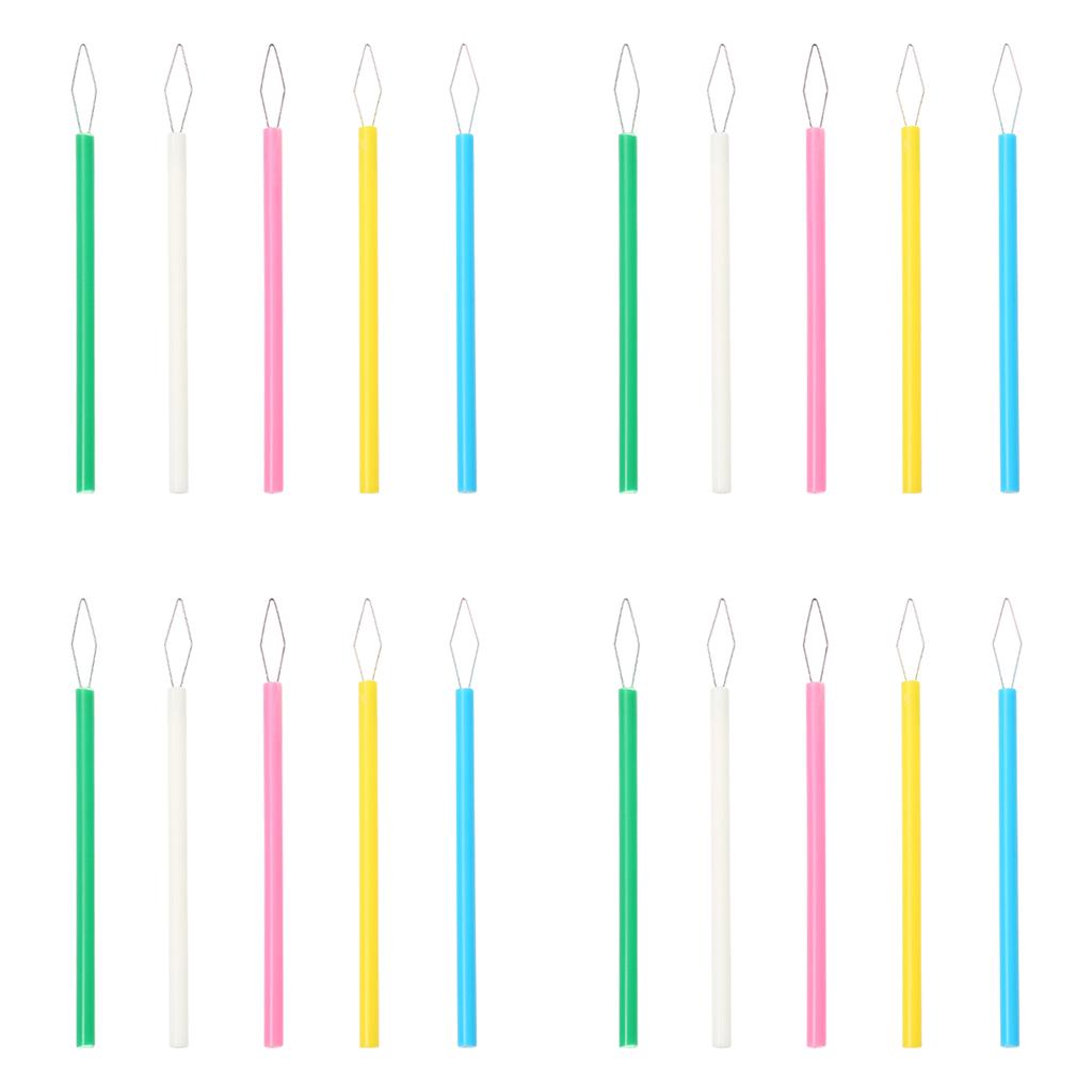 Sewing Threader ABS Cylindrical Colorful Needle Threader Easy To Inser for Knitting Crafting Sewing Accessories