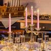 4pcs LED Taper Candles Pink Flameless Wedding Candle Timer Remote Battery-operated Table Home Decoration Electronic Candle