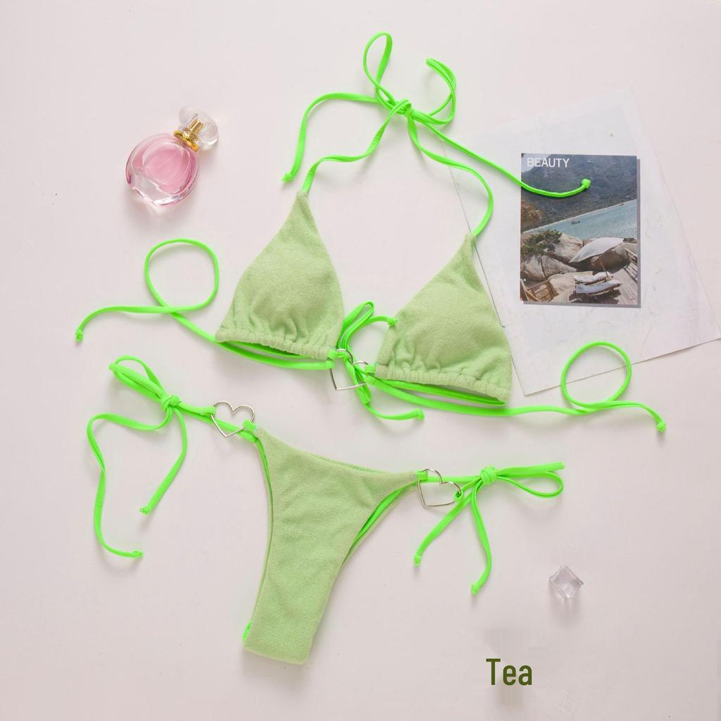 European & American Style Triangle Tie-Up Bikini - 807GR Swimsuit Collection