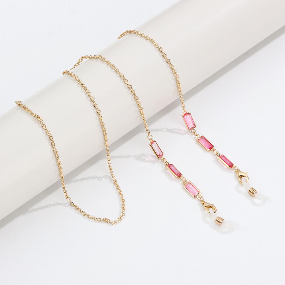 Women Metal Crystal Beaded Sunglasses Lanyards Glasses Cord Holder Glasses Chains Eyeglasses Strap