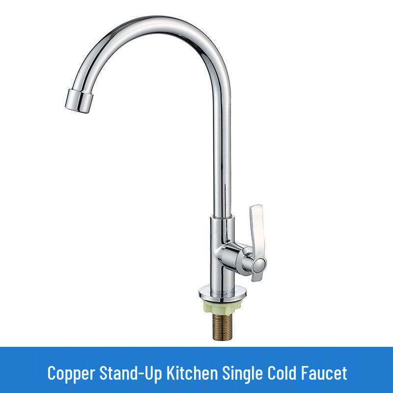 304 Stainless Steel Rotatable Anti-Splash Kitchen Faucet with Hot/Cold Mixing for Vegetable Sink