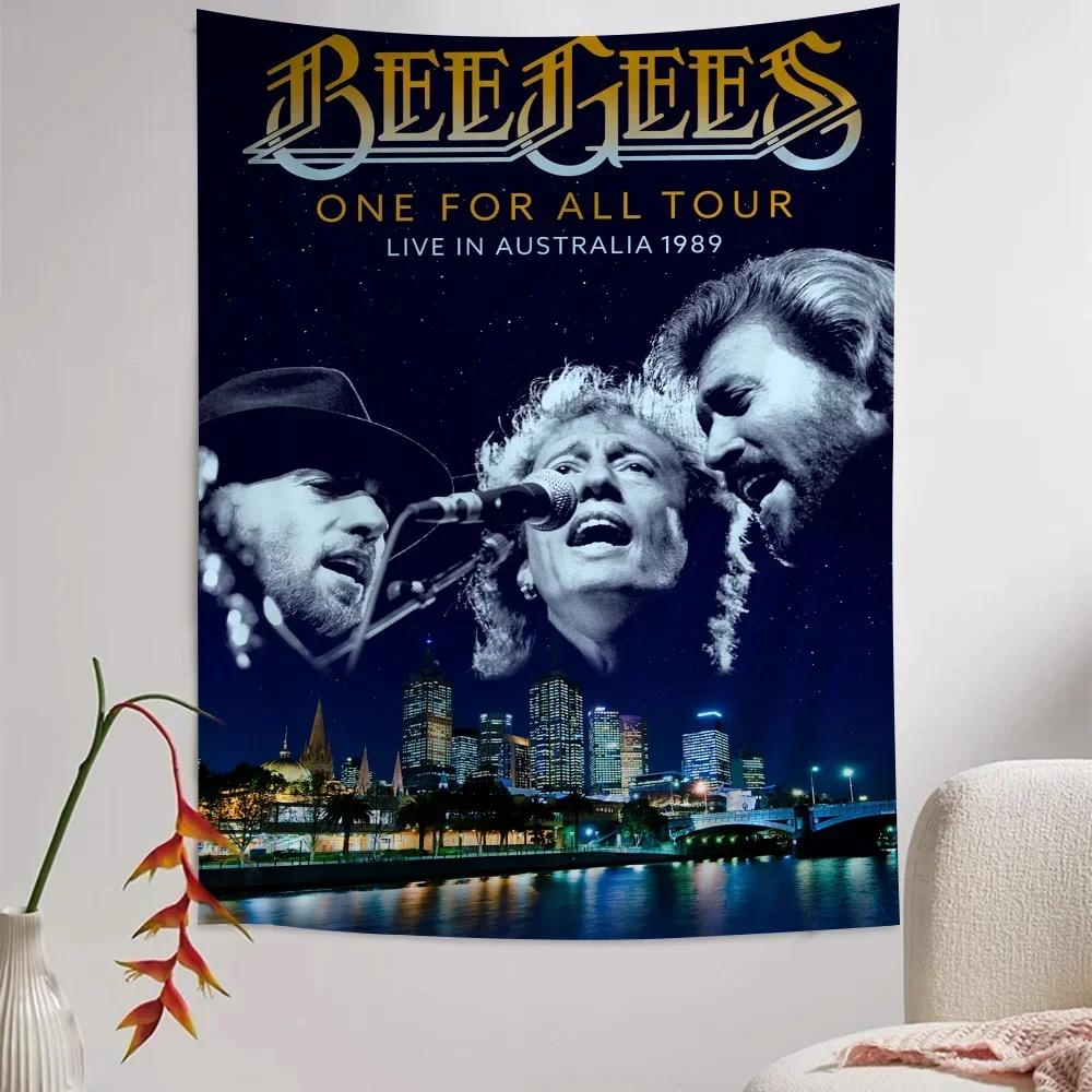 Bee Gees Band Hanging Bohemian Tapestry Hanging Tarot Hippie Wall Rugs Dorm Wall Hanging Home Decor