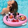 Надувной Пляжный Плот для Бассейна Столик-Охладитель для Пива Летний Барный Поднос Пляжный Плавательный Круг Ведро для Вечеринок Подставка для Стаканов для Бассейна