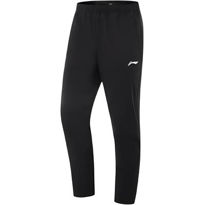 Li Ning Running Series спортивные простые однотонные удобные повседневные брюки мужские низы черного цвета AYKV023-1
