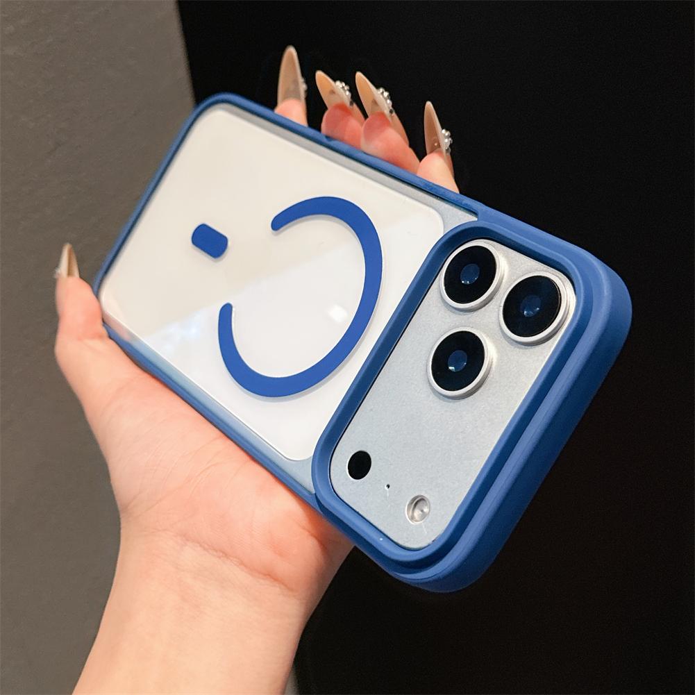 Роскошный магнитный чехол конфетного цвета для Magsafe для iPhone 17 Pro Max, прозрачный матовый край, гибридный силиконовый мягкий жесткий чехол-накладка