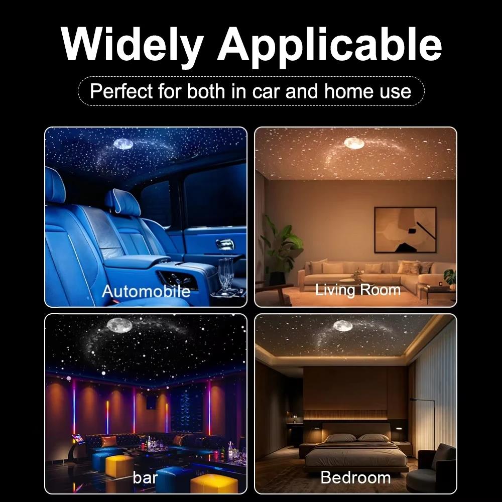 2 in 1 Galaxy Star Projector Lamp with HD Slides Portable USB Starry Sky Projector Night Light for Bedroom Car Ceiling Decor Neon Lights 4