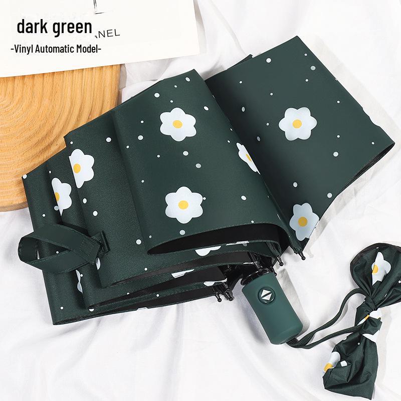 Automatic UV and Wind-Resistant Cartoon Parasol: Large Dual-Purpose Sun and Rain Umbrella for Women and Students.