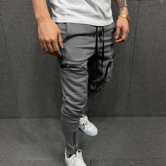 Autumn Pants Stylish Mid Waist Soft Men Pants Solid Color Drawstring Pants Autumn Pants Streetwear