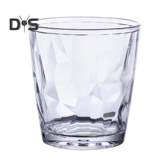Красочные полупрозрачные стаканы для воды 310 мл, стаканы с ромбовидным узором, небьющиеся, термостойкие, без бисфенола А, штабелируемые стаканы для домашних вечеринок, ресторанов