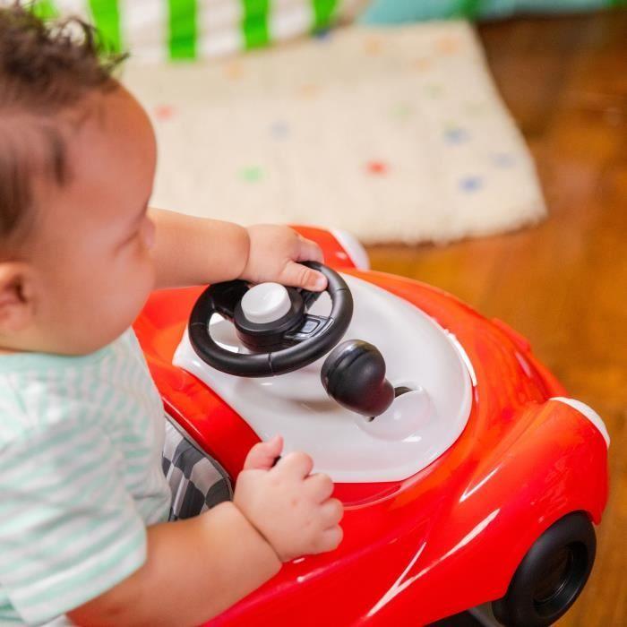 BRIGHT STARTS Trotteur bébé pliable 3 en 1, petite voiture , 3 modes de jeux évolutifs, rouge, cadeau bébé