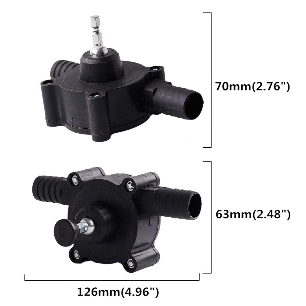 Portable Electric Drill Pump Self Priming Transfer Pumps Oil Fluid Water Pump Portable Round Shank Heavy Duty Self-Priming Hand