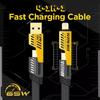 4-in-1 Fast Charging Cable, Data Transmission, PD 65W, Flat Braided Charger Cable with Type C/USB A for Mobile Phones/tablets/headphones Etc.