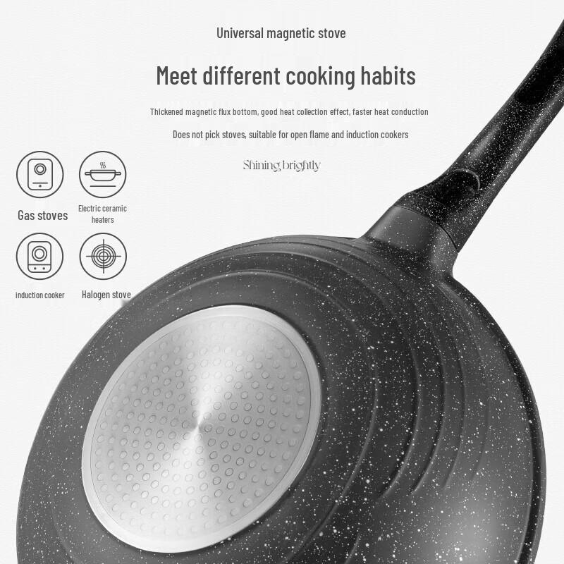 ASD 30cm Maifan Stone Non-stick Wok with Stand-up Lid