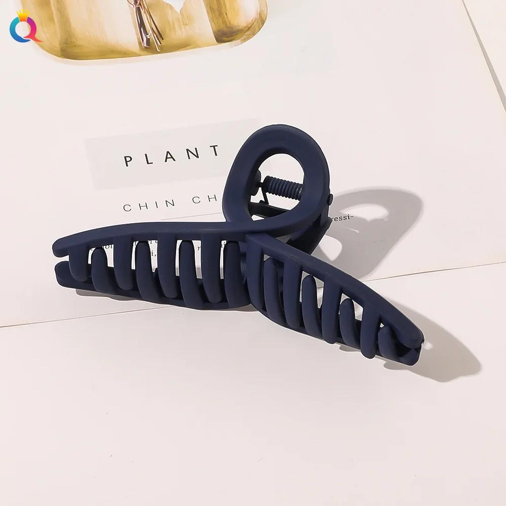 1pcs 11cm Women Cross Frosted Hairpin Fashion Elegant Hair Shark Clip Large Hair Claw Clips Girls Korean Hair Accessories