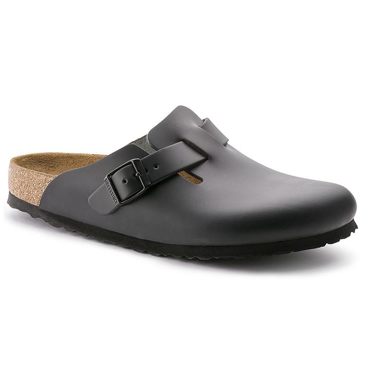 Birkenstock Boston Natural Leather 'Black' Men's 0060191