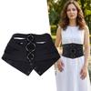 Euro-American Aesthetic Corset Belt Black Waistband Trendy Waist Stretch Cummerbunds  Female